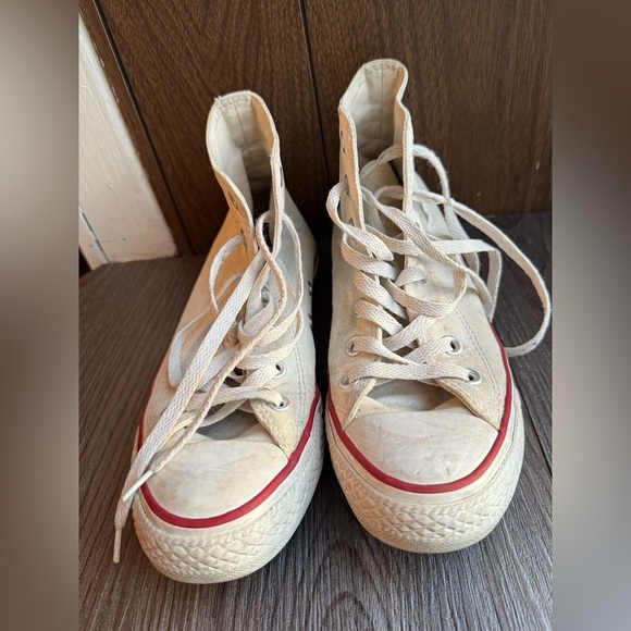 Converse Chuck Taylor‎ All Star High Mens 4.5 shoes White vintage - Picture 2 of 8